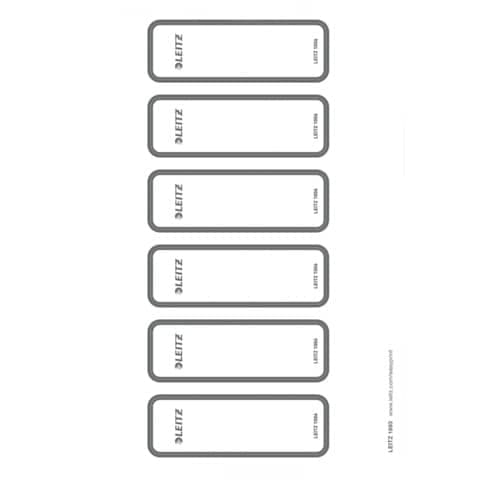 Étiquette de dos de classeur, courte/étroite, inscriptible sur PC, 60 pièces, gris LEITZ